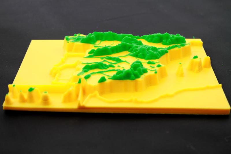 spain, mountain ranges 3D relief