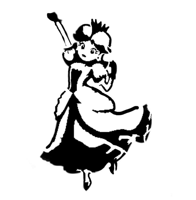 Princess Daisy stencil