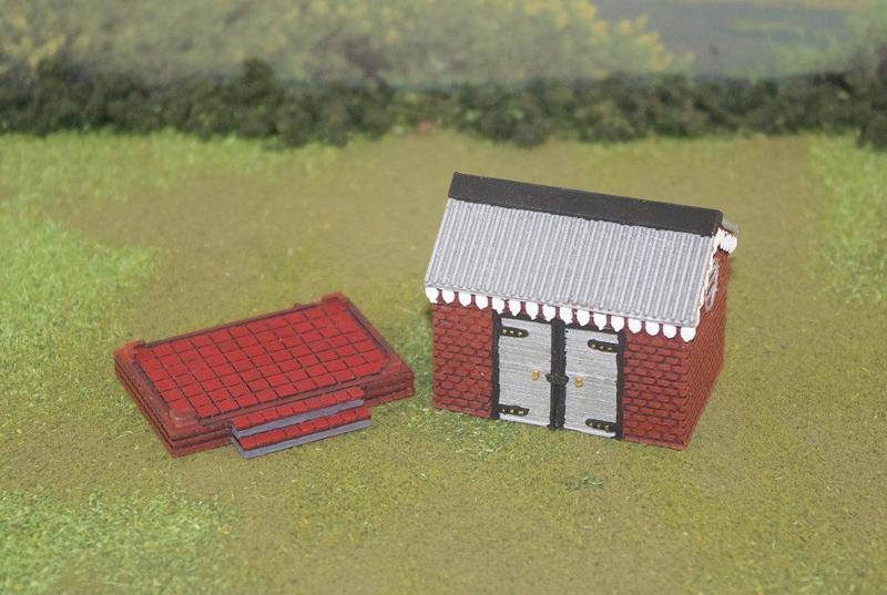 1/87 Scale - Storage Shed - Brick Set