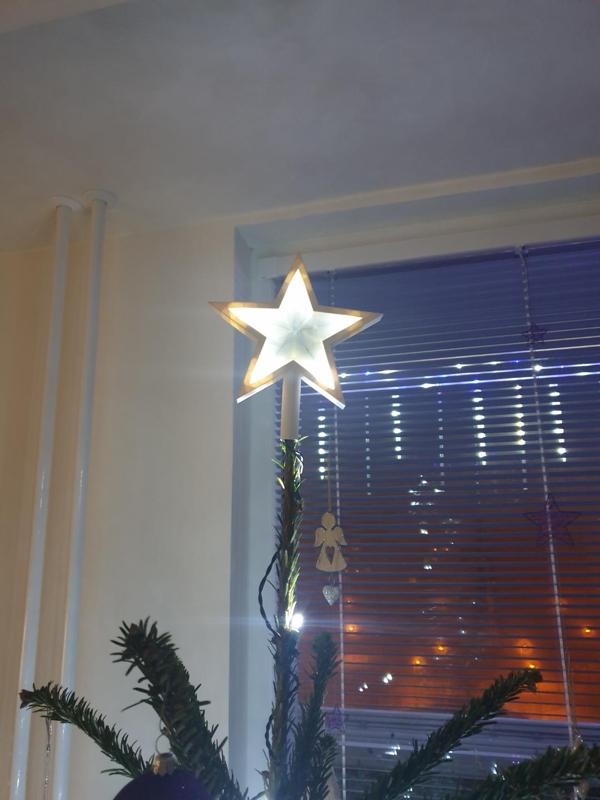 Lighting star for top of christmast tree
