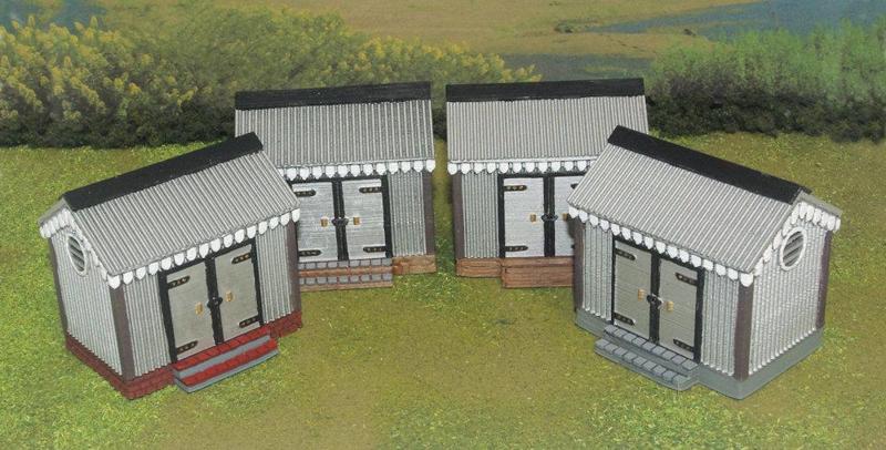 1/72 Scale - Storage Shed - Corrugated Iron Set