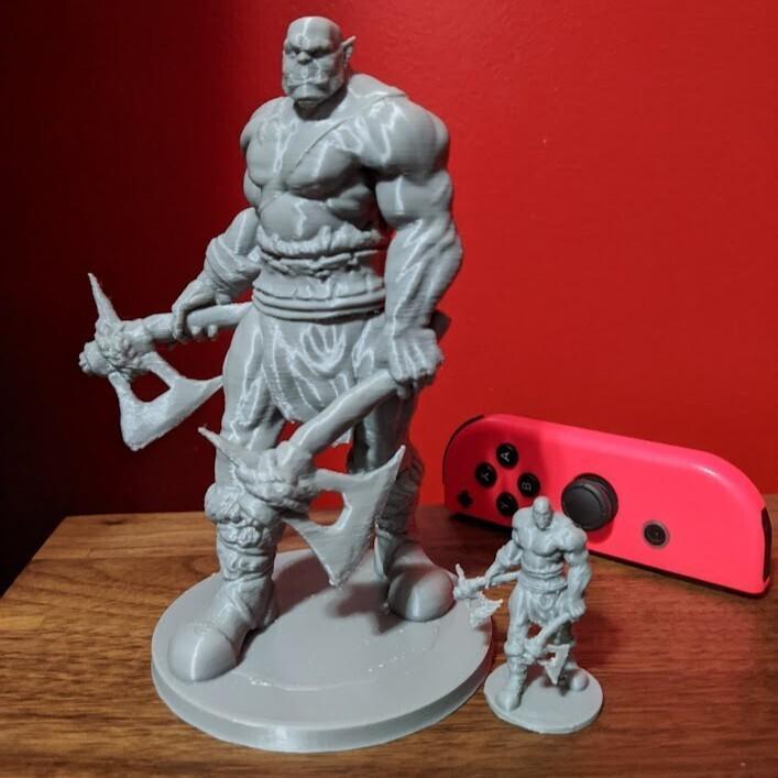 Dual wielding axe orc
