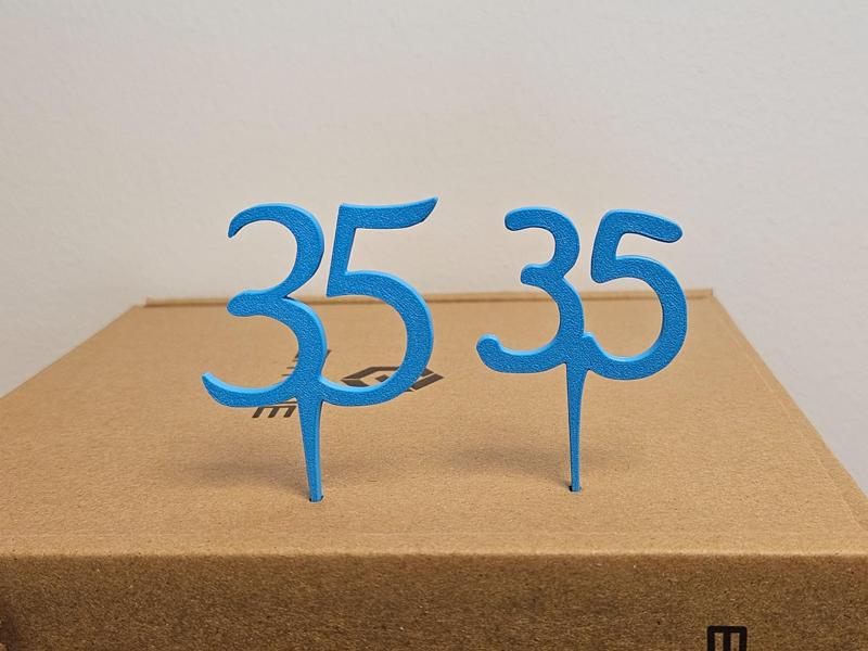 35 cake topper
