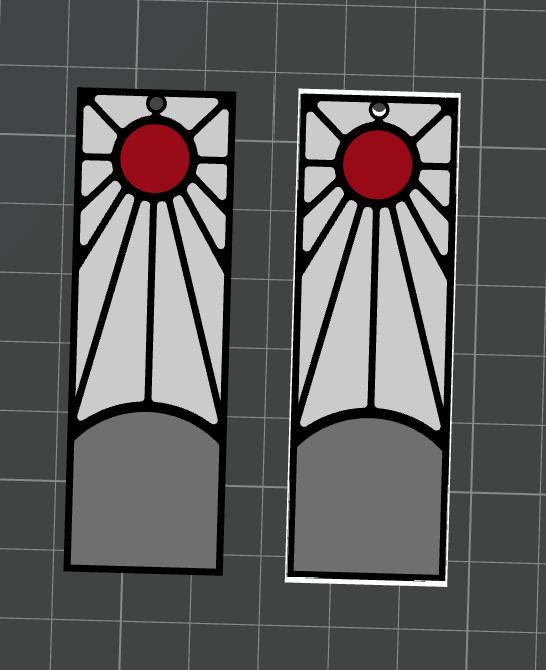 Demon Slayer Tanjiro Earrings (double sided)