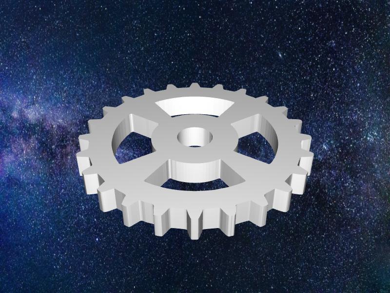 Mechanical Gear 13 - Part for engines, clocks, robots, electric motors, bicycles, trains for 3D Printing