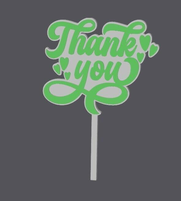 Cake Topper duo - Thank you 2