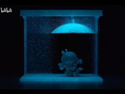 Rain Lamp Pop Mart Figure Display Case LED Kit (Glow Improved Version)