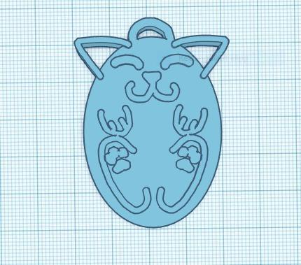 Kitten key chain necklace thingy  