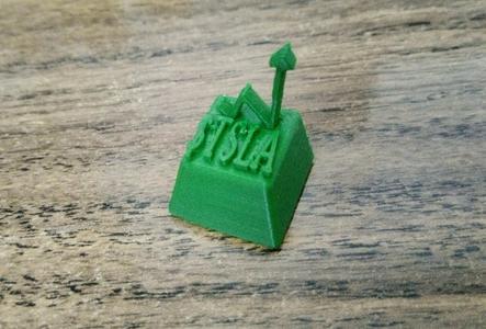 12 Mechanical Keyboard Keycap of Tesla & meme stocks names with 3D arrow
