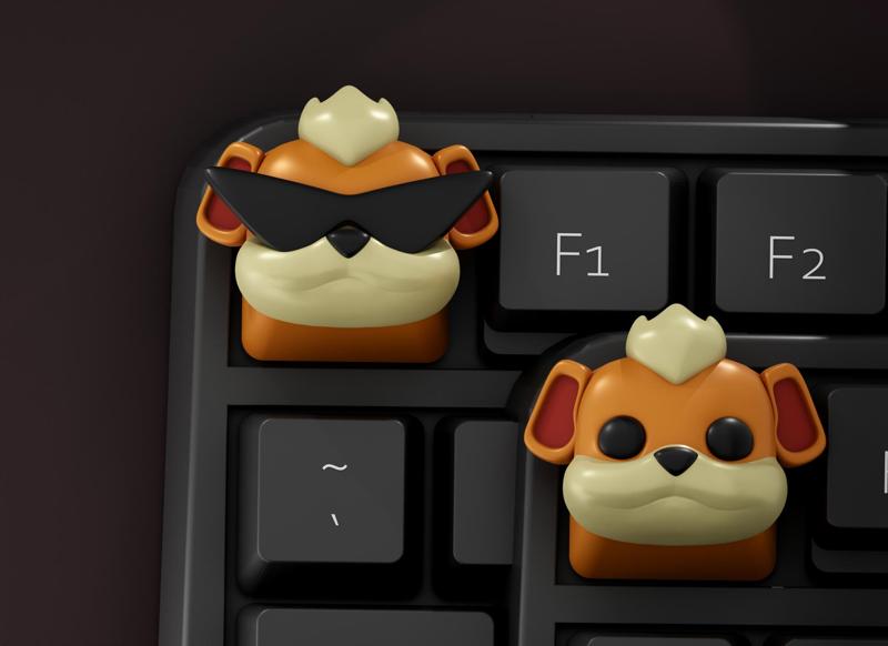 POKEMON KEYCAP GROWLITHE