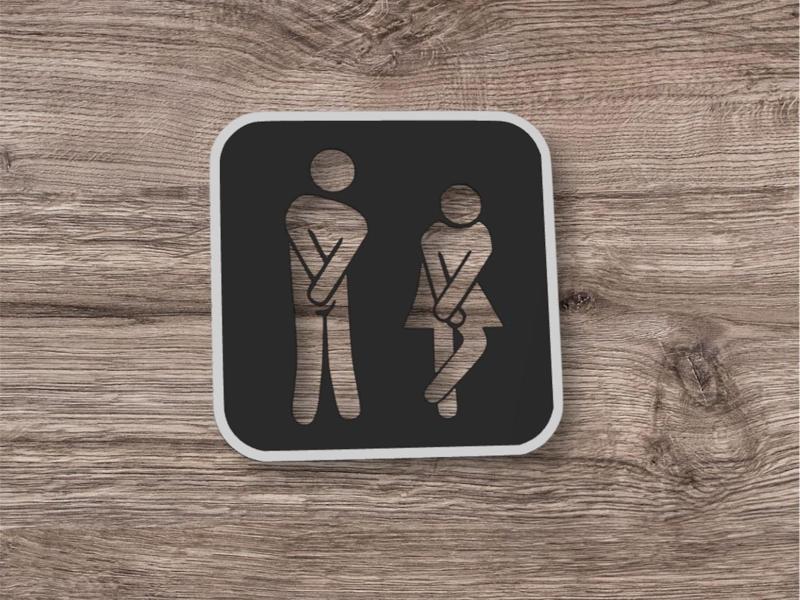 Men's and women's restroom