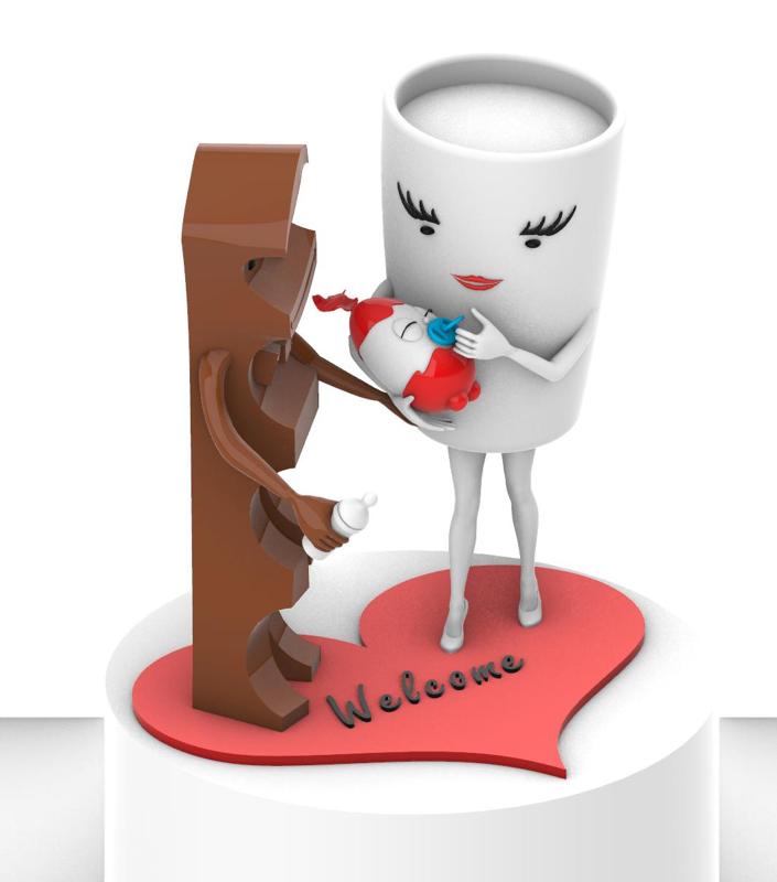 Kids chocolate baby birthday figure SET