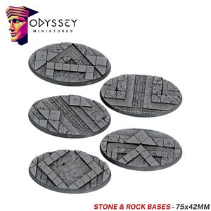 Stone and Rock Bases - Oval 75x42mm
