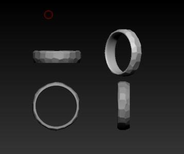 Faceted Ring - Minimal Geometric 3D Printable Jewelry