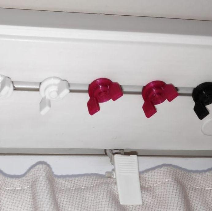 Curtain clips stopper for ceiling rail track