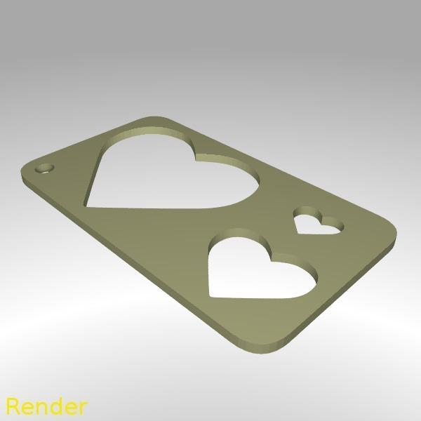 Heart Shape Drawing Stencil