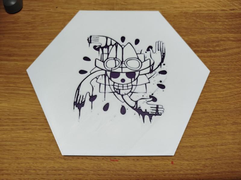 One Piece Hueforge Hexagon Jollyroger Robin