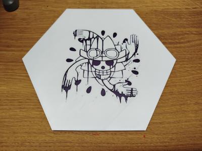 One Piece Hueforge Hexagon Jollyroger Robin