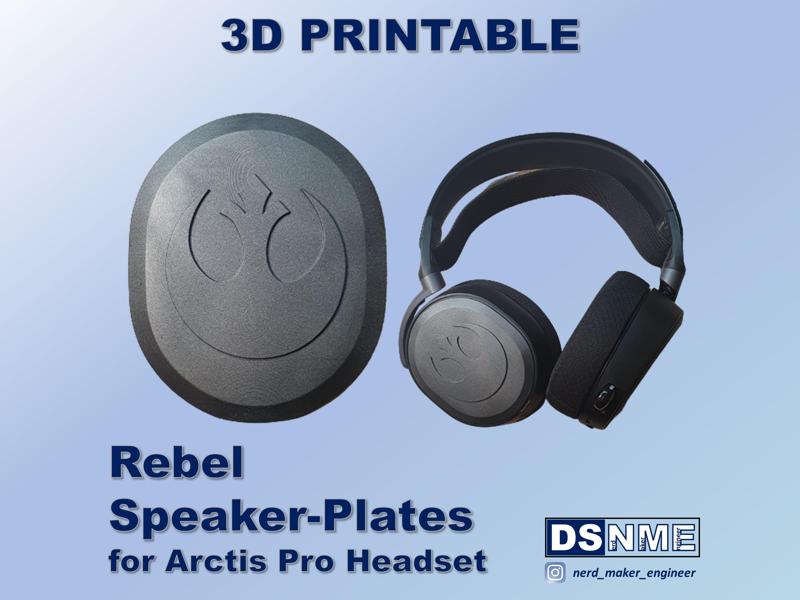 3D-printable Speaker-Plates for Arctis Pro Headset - Rebel Alliance