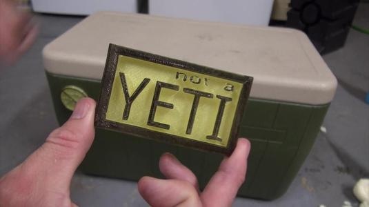 Not A Yeti Cooler Badge