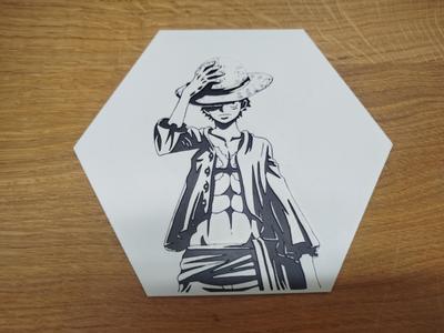 One Piece Hueforge Hexagon Luffy