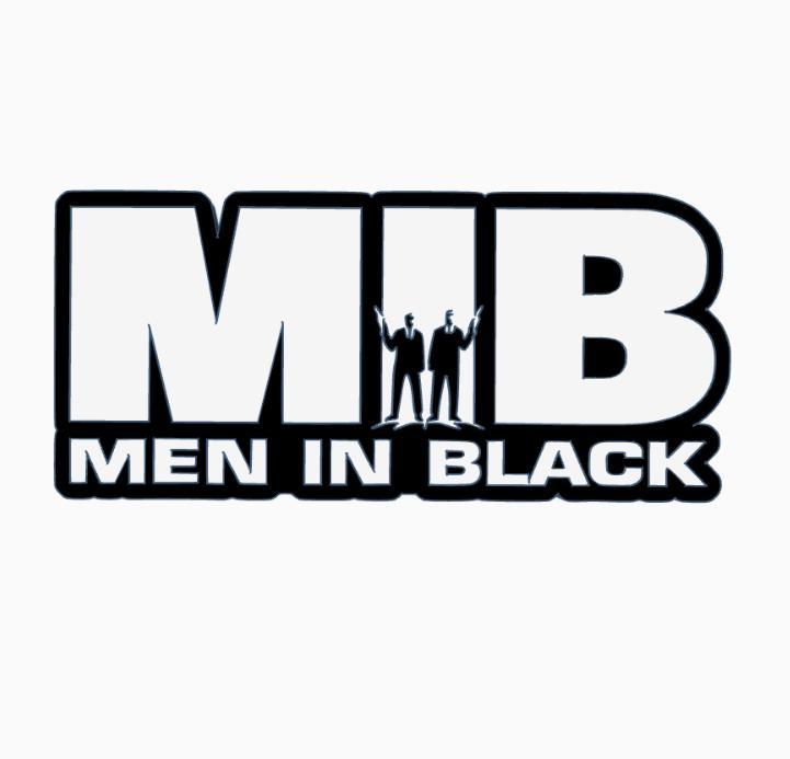 MEN IN BLACK Logo Display by MANIACMANCAVE3D
