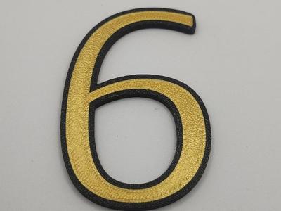 Dual color number six - 6