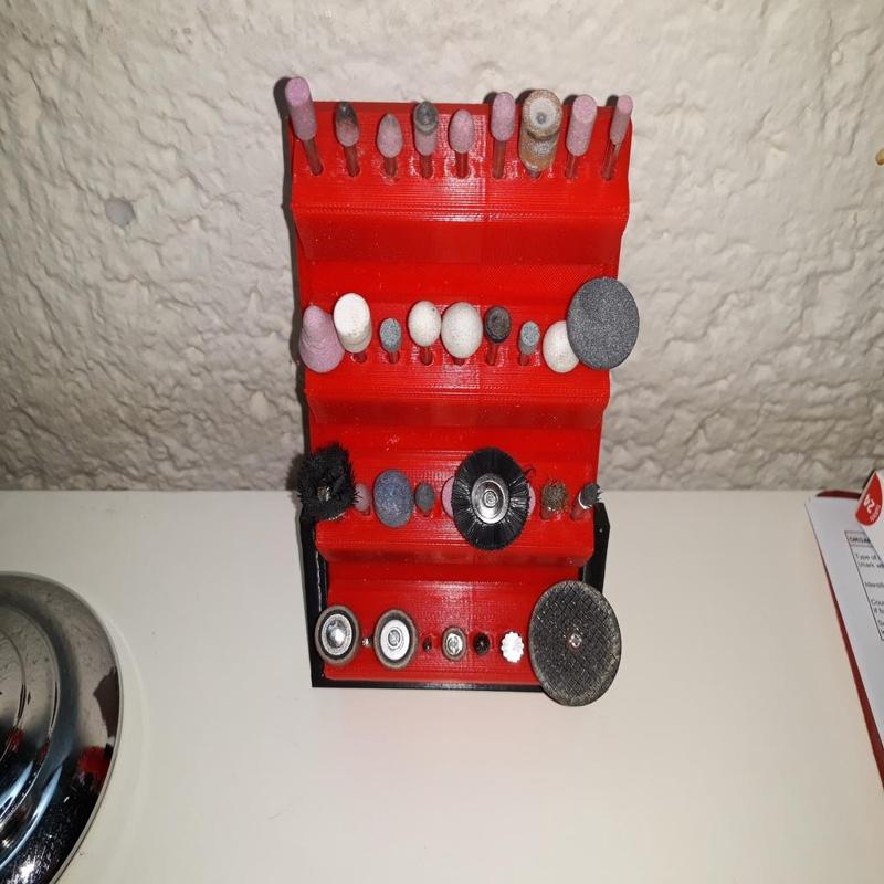 vertical (wall mounted) dremel bit storage