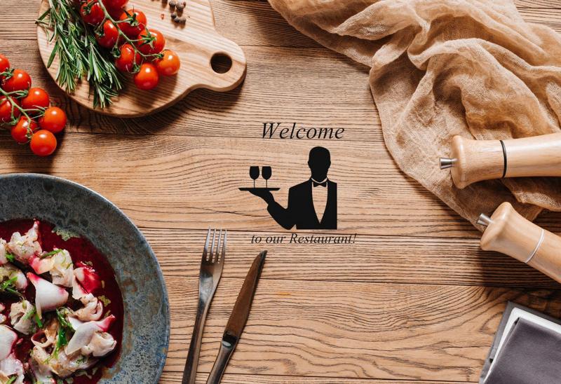 Welcome to our restaurant for catering places and other, wall / board decoration,