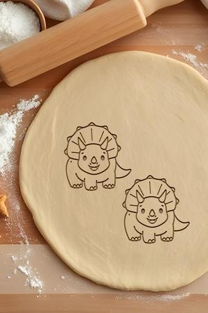 Cute Triceratops Cookie Cutter, Biscuit Cutter