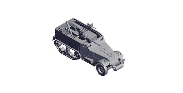 1/48 Scale M4 Half Track Motar Carrier.stl