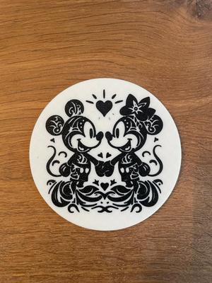 Mickey Minnie Mouse Coaster / Disney / Coffee