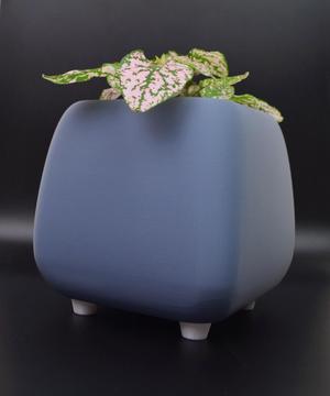 Rounded Cube Plant Pot with feet