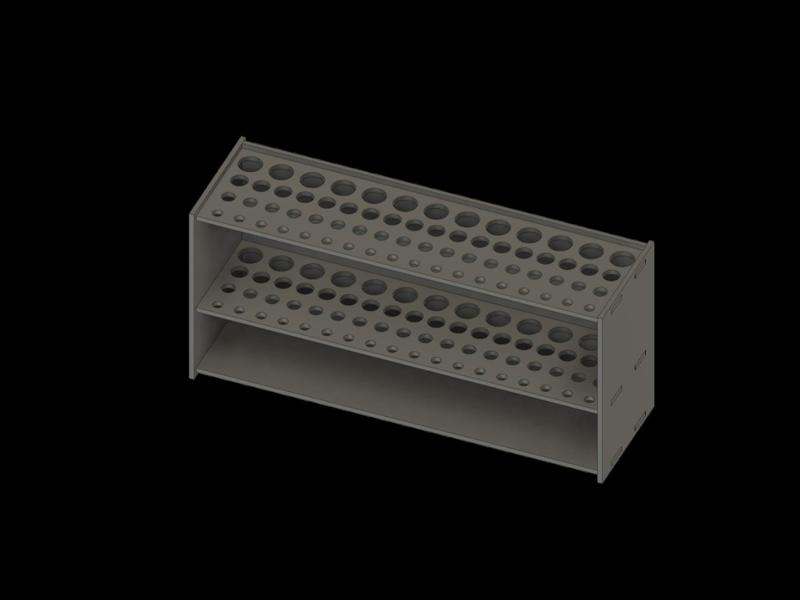 Holder for 67 paintbrushes