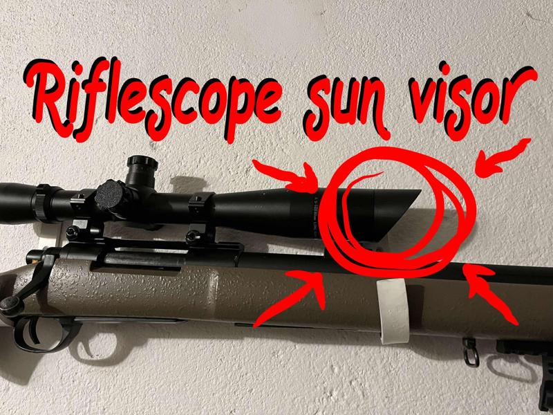 Riflescope sun visor