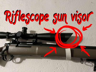 Riflescope sun visor