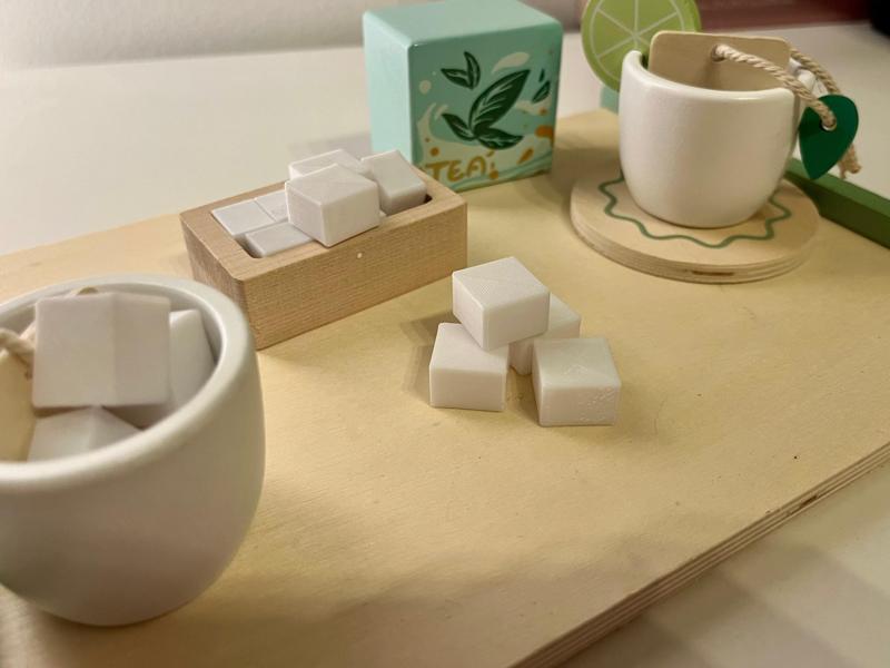 Sugar Cubes (single, set of 25 & Kit Card) for children play kitchen