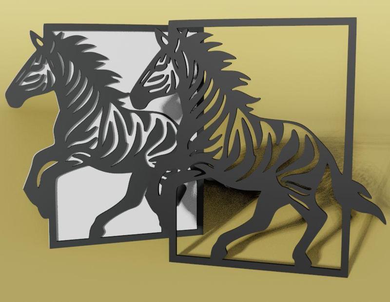 Zebra plus silhouette