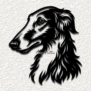 borzoi puppy dog wall art home decor