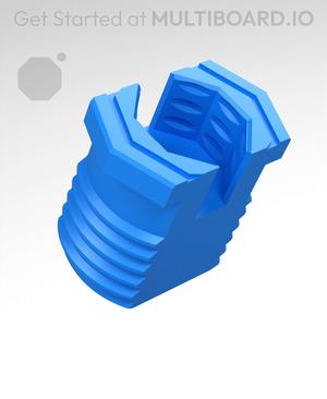 20 mm Big Thread, Flat Push-Fit Head, Small Thread Hole, Shank T-Bolt