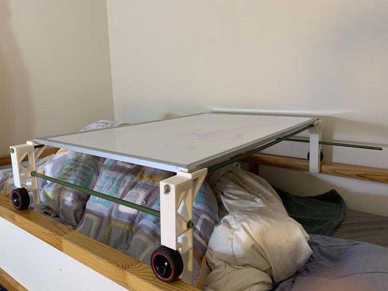 Rolling Bed Whiteboard Table
