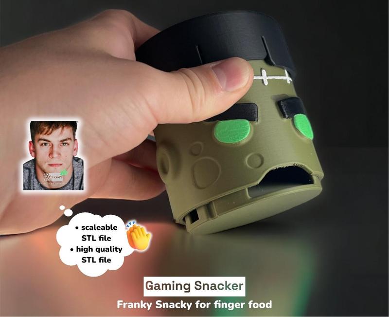 Halloween Frankensteins Monster Gaming Snacker - keep your fingers clean