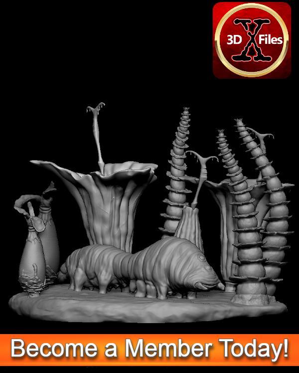 Gelagrub and Felucia - Star Wars Action Figure  Display Diorama 