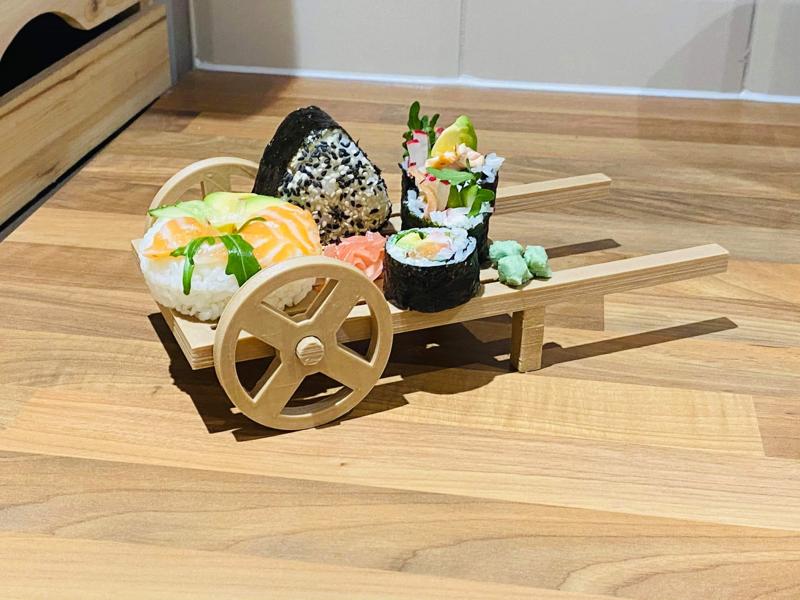 Sushi Wooden Carriage Plate