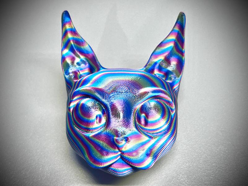 Cat Head Sculpture - easy wall mount