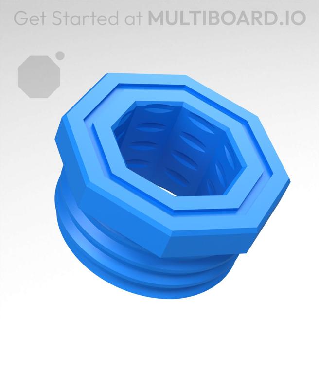 9 mm Big Thread, Flat Head, Push-Fit Hole, Bolt