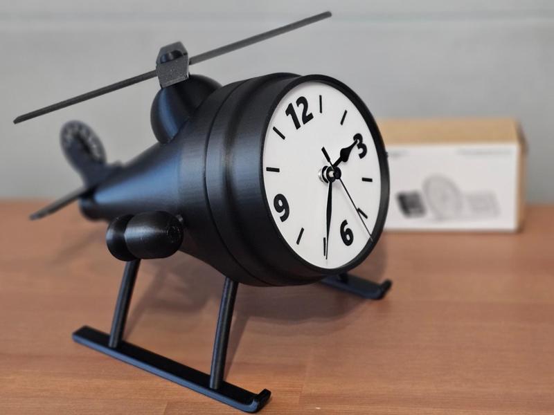 Helicopter Miniature Table Clock Home Decoration
