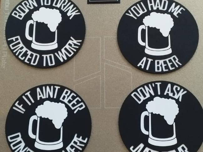 Hilarious beer coasters