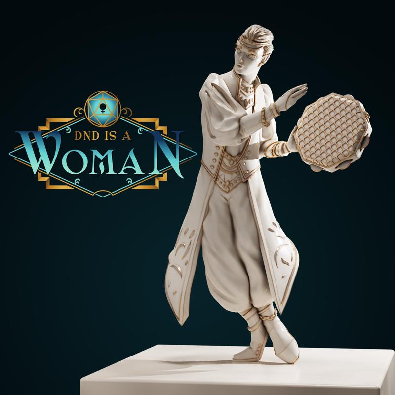 Half-Elf Bard - Nanris Elaralei - 28/32mm and 75mm