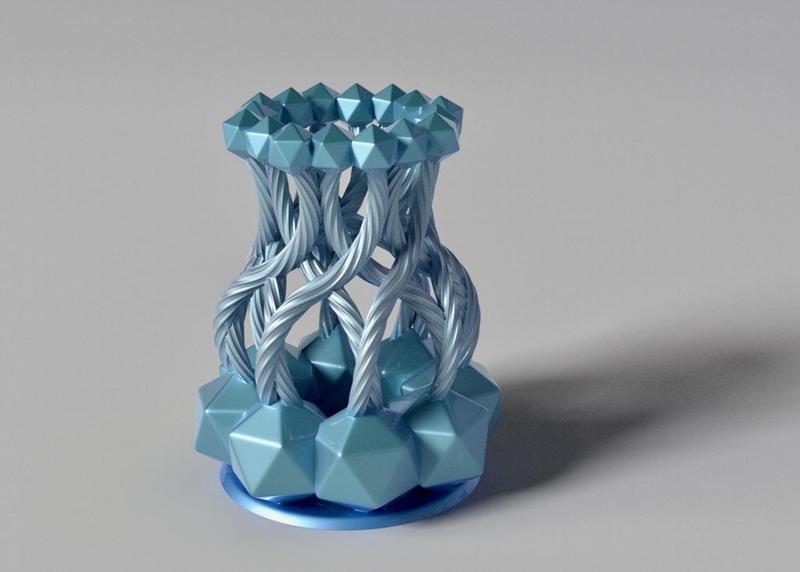 Crystaline Basket or Vase